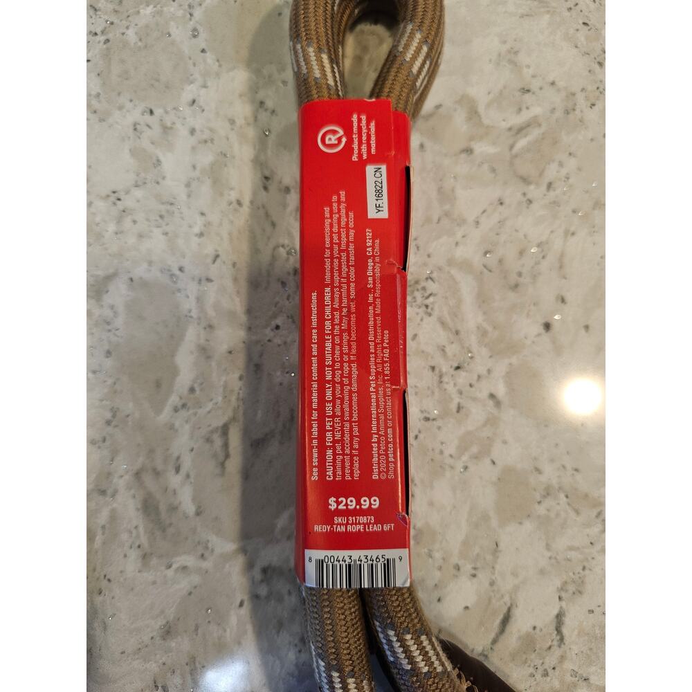 6ft Dog Lead - Heavy Duty Braided Leather Handle - Picture 3 of 4